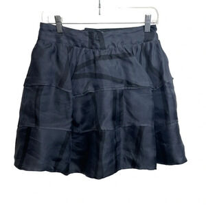 Kelly Wearstler silk skirt Black Layered Full Above Knee Party whimsy goth